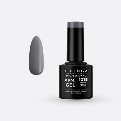 Elixir Semi Gel Ημιμόνιμο Βερνίκι 8ml – #1018 (RARE GREY)