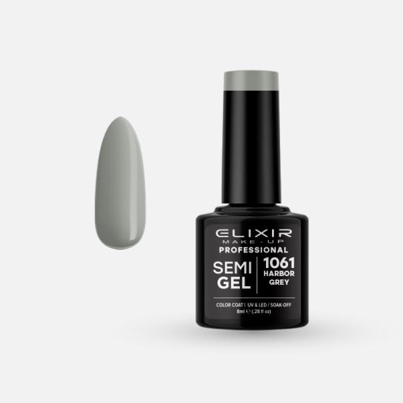 Elixir Semi Gel Ημιμόνιμο Βερνίκι 8ml – #1061 (HARBOR GREY)