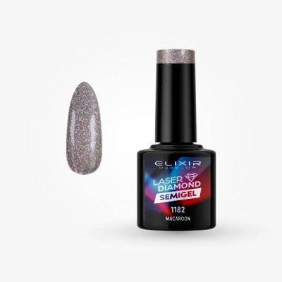 Elixir Semi Gel Ημιμόνιμο Βερνίκι LASER DIAMOND 8ml – #1182 (MACAROON)