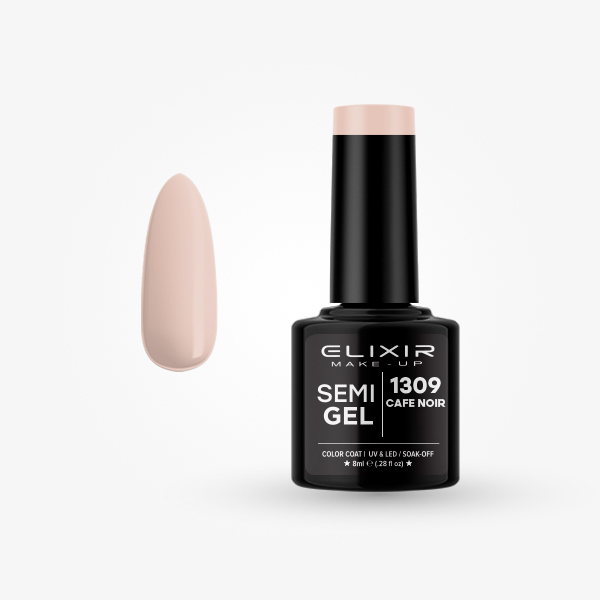 Elixir Semi Gel Ημιμόνιμο Βερνίκι 8ml – #1309 (CAFE NOIR)