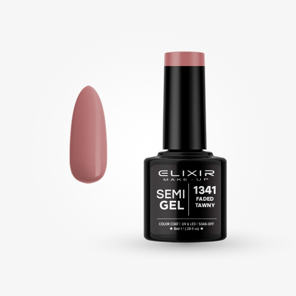 Elixir Semi Gel Ημιμόνιμο Βερνίκι 8ml – #1341 (FADED TAWNY)