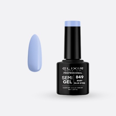 Elixir Semi Gel Ημιμόνιμο Βερνίκι 8ml – #849 (BABY BLUE EYES)
