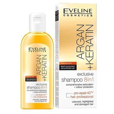 EVELINE Exclusive Argan & Keratin Hair Shampoo 8in1 150ml