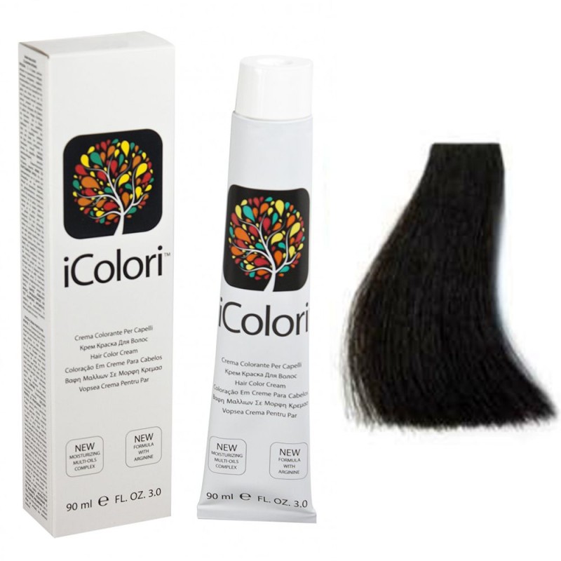 Kepro iColori Naturali Βαφή Μαλλιών 100ml (ΜΑΥΡΟ) - No1