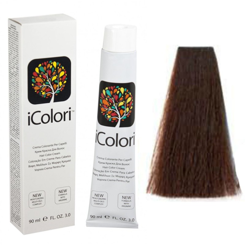Kepro iColori Ramati Βαφή Μαλλιών 90ml (ΚΑΣΤΑΝΟ ΑΝΟΙΚΤΟ ΧΑΛΚΙΝΟ) - No5.4