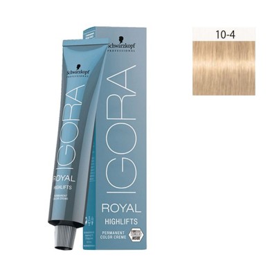 Schwarzkopf Igora Royal Highlifts 60ml #10-4 Κατάξανθο Μπεζ