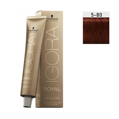 Schwarzkopf Igora Royal Absolutes 60ml #5-80 (Καστανό Ανοιχτό Κόκκινο Φυσικό)