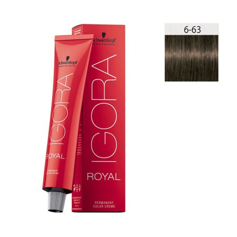 Schwarzkopf Igora Royal 60ml #6-63 Ξανθό Σκούρο Μαρόν Ματ
