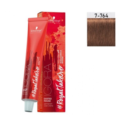 Schwarzkopf Igora Royal Dusted Rouge 60ml #7-764 Ξανθό Μεσαίο Χάλκινο Μαρόν Μπεζ