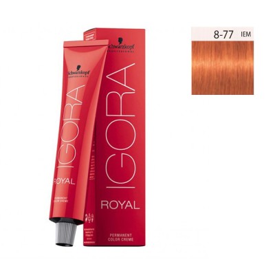 Schwarzkopf Igora Royal 60ml #8-77 Ξανθό Ανοιχτό Έντονο Χάλκινο