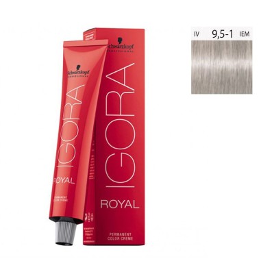 Schwarzkopf Igora Royal 60ml #9,5-1 Ξανθό Ιβουάρ Σαντρέ