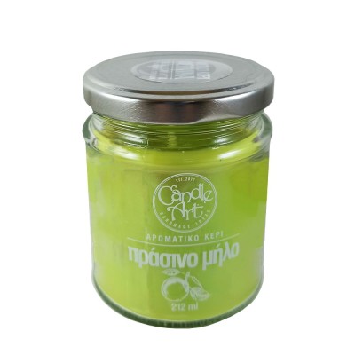 Candle Art Αρωματικό Κερί 38h 212ml #Πράσινο Μήλο
