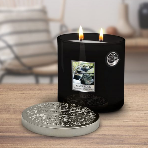 Heart and Home Άρωματικό Κερί με Διπλό Φυτίλι 40h 230gr #Ορμητικό Ποτάμι