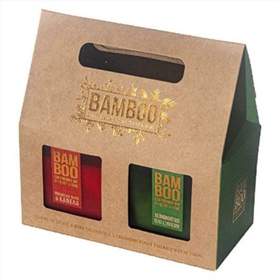 Heart and Home Αρωματικό Κερί Σόγιας σε Βάζο με Ξύλινο Φυτίλι Σετ Δώρου 2τμχ 210gr