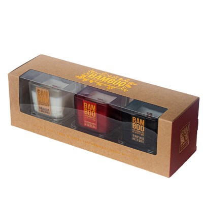 Heart and Home Αρωματικό Κερί Σόγιας σε Βάζο με Ξύλινο Φυτίλι Σετ Δώρου 3τμχ 45g