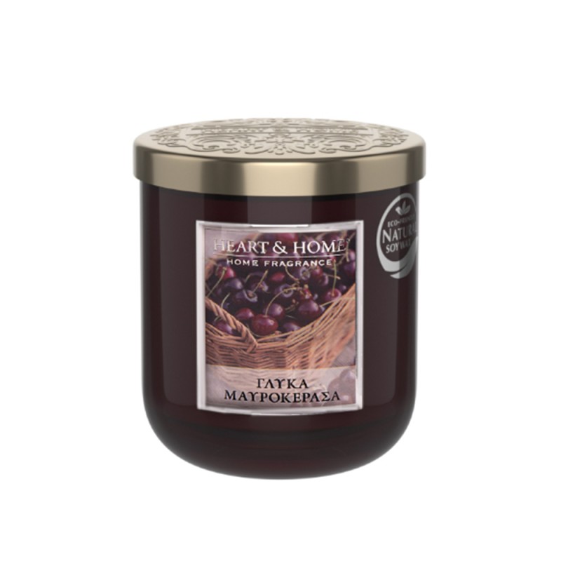 Heart and Home Αρωματικό Κερί 30h 115gr #Γλυκά Μαυροκέρασα