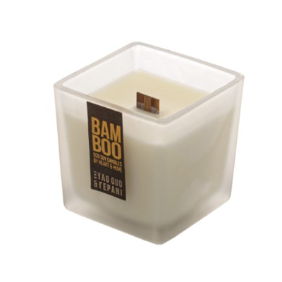 Heart and Home Αρωματικό Κερί Σόγιας σε Βάζο με Ξύλινο Φυτίλι 40h 210gr #Ξύλο Oud & Γεράνι