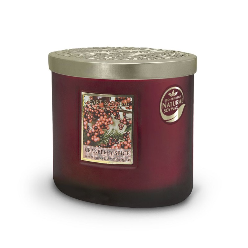 Heart and Home Άρωματικό Κερί με Διπλό Φυτίλι 40h 230gr #Πικάντικο Κράνμπερι
