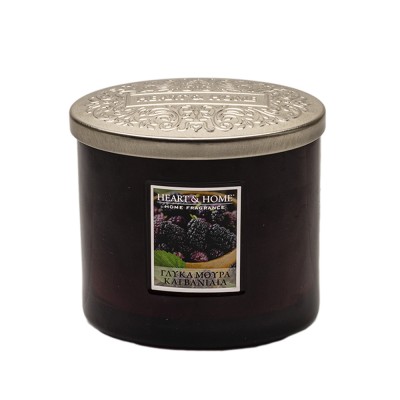 Heart and Home Αρωματικό Κερί με Διπλό Φυτίλι 40h 230gr #Γλυκά Μούρα και Βανίλια