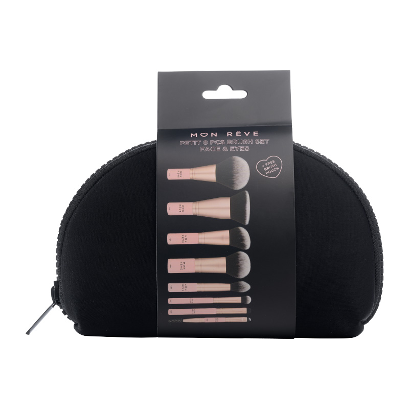 Mon Reve Les Petits 8 PCS Brush Set - Ολοκληρωμένο Σετ 8 Mini Πινέλων με Νεσεσέρ
