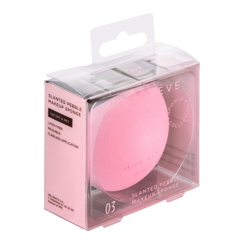 Mon Reve Makeup Sponge - Πολυμορφικό Σφουγγαράκι Μακιγιάζ με Κοφτή Άκρη – #03 Slanted Pebble