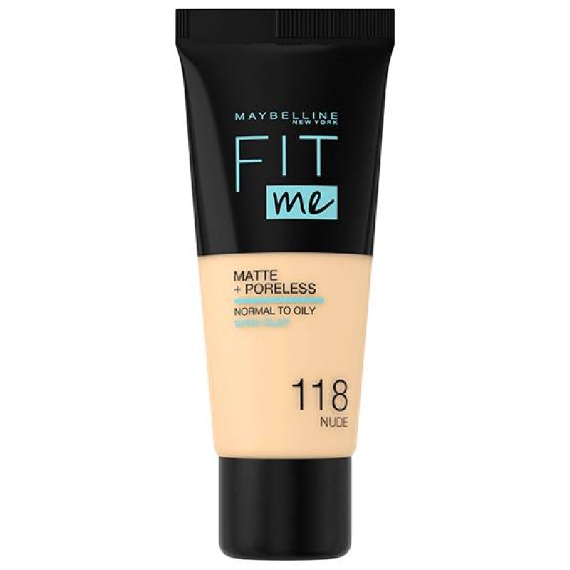 Maybelline Fit Me Matte + Poreless Foundation 30ml #118 Nude