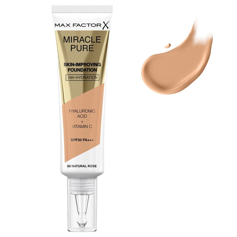 Max Factor Miracle Miracle Pure SPF30 Skin Improving Foundation 30ml - 050 Natural Rose