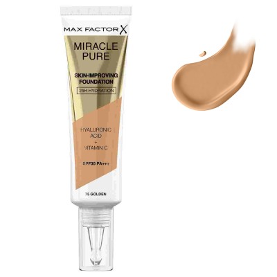 Max Factor Miracle Miracle Pure SPF30 Skin Improving Foundation 30ml - 075 Golden