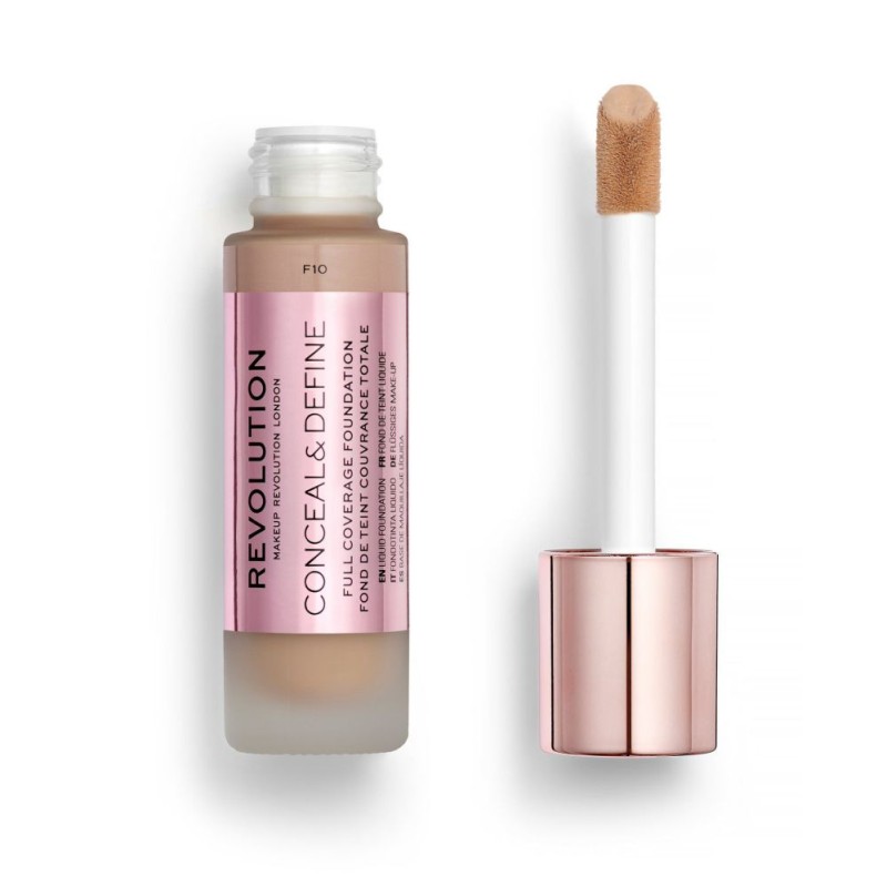 Makeup Revolution Conceal & Define Full Coverage Foundation 23ml #F10