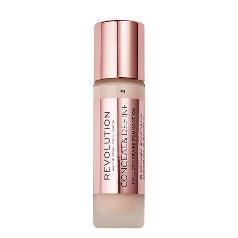 Makeup Revolution Conceal & Define Full Coverage Foundation 23ml #F3