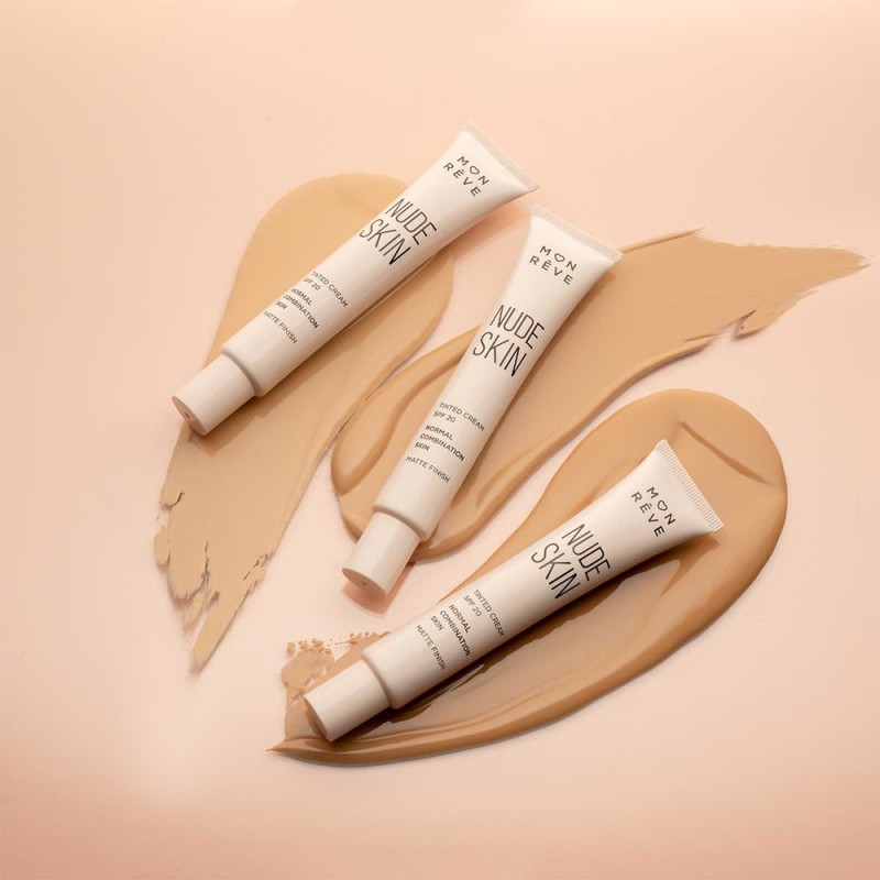 Mon Reve Nude Skin Normal to Combination Skin SPF 20 - Κρέμα με Χρώμα για Φυσικό Ματ Αποτέλεσμα 30ml #101 (LIGHT)