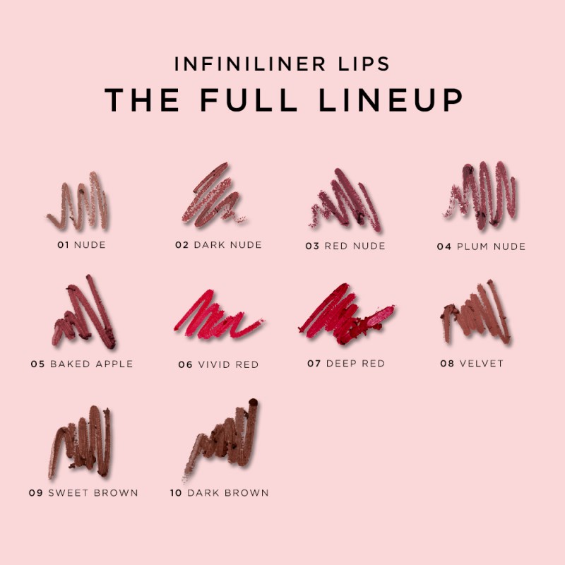 Mon Reve Infiniliner Gel Lip Pencil - Αδιάβροχο Μηχανικό Μολύβι Χειλιών 1.2gr – #07 Deep Red
