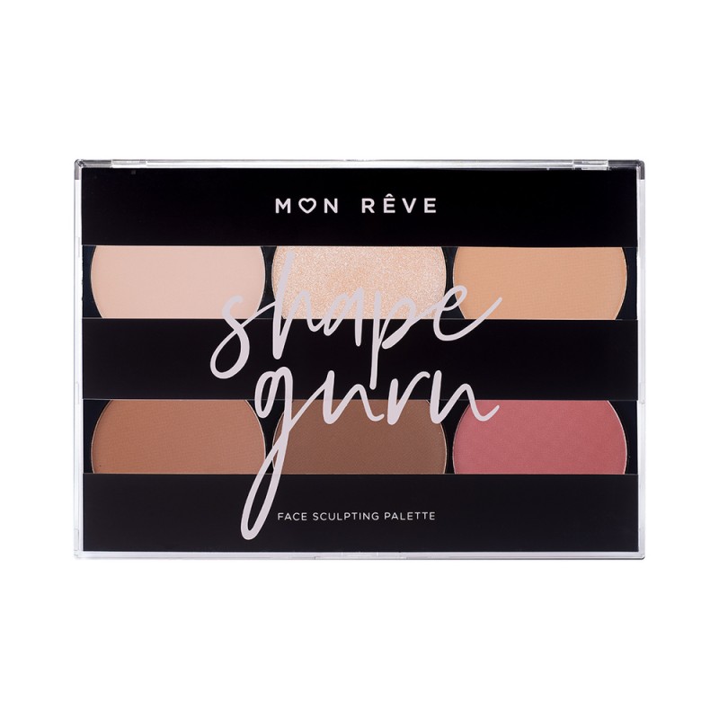 Mon Reve Shape Guru - Παλέτα highlighter, contour & blush 24gr #03 Deep