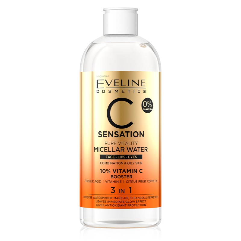 EVELINE C Sensation Micellar Water Pure Vitality 3 in 1 400ml