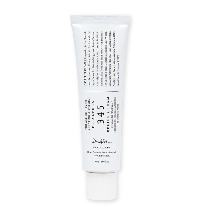 Dr.Althea 345 Relief Cream 50ml – Κρέμα Προσώπου για Ενυδάτωση, Ατέλειες & Ερυθρότητα με Υαλουρονικό Οξύ & Νιασιναμίδη