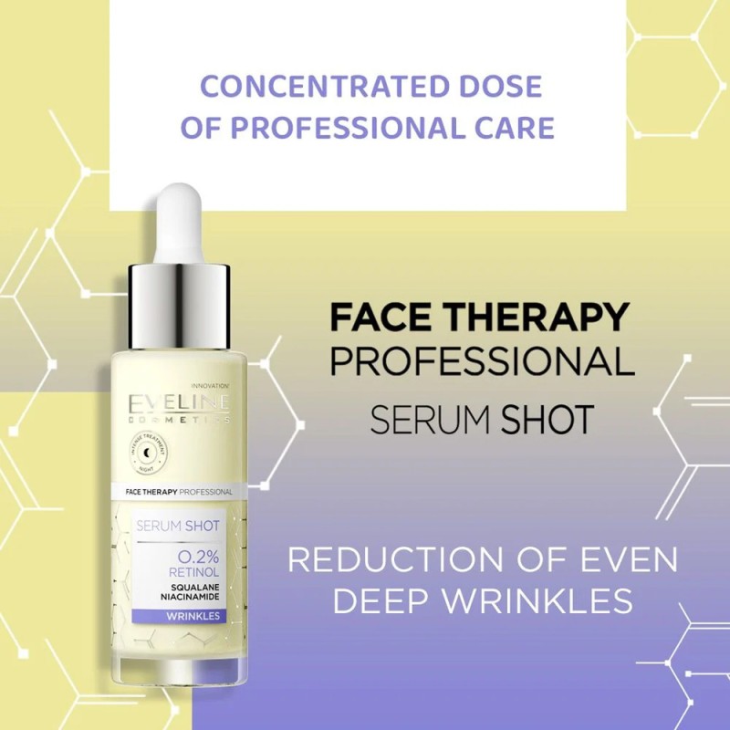 Eveline Serum Shot 0.2% Retinol | Αντιγηραντικό Serum Προσώπου με Ρετινόλη 30ml