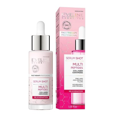 Eveline Serum Shot Multi Peptides | Αντιγηραντικός Ορός Για Το Πρόσωπο για Σύσφιξη & Αναζωογόνηση 30ml