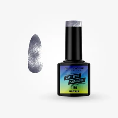 Elixir Semi Gel Ημιμόνιμο Βερνίκι CAT EYE 5D 8ml – #1170 (FROST BLUE)