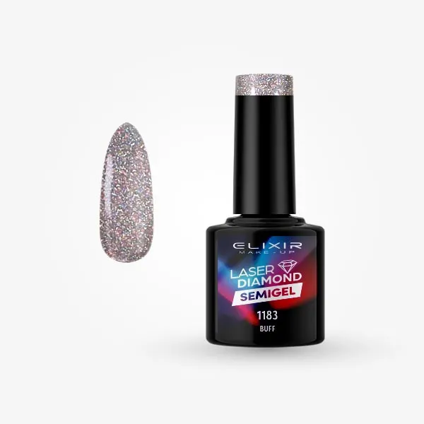 Elixir Semi Gel Ημιμόνιμο Βερνίκι LASER DIAMOND 8ml – #1183 (BUFF)