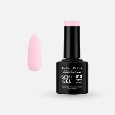 Elixir Semi Gel Ημιμόνιμο Βερνίκι 8ml – #813 (MISTY ROSE)