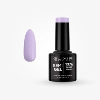 Elixir Semi Gel Ημιμόνιμο Βερνίκι 8ml – #1376 FADED MAUVE