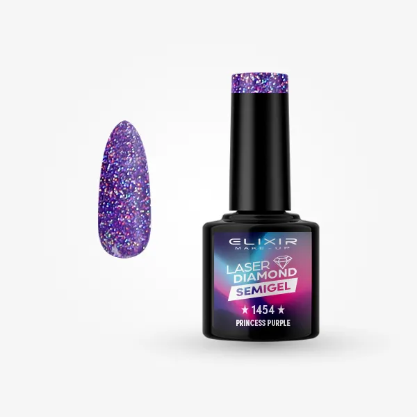 Elixir Semi Gel Ημιμόνιμο Βερνίκι 8ml – #1454 PRINCESS PURPLE