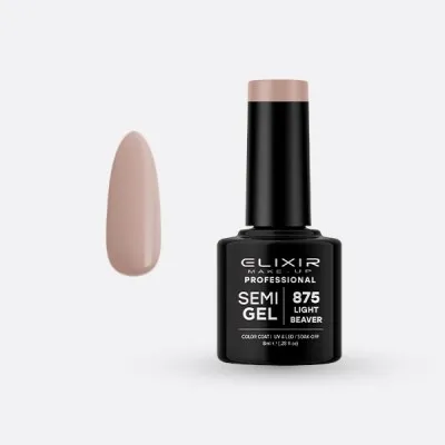 Elixir Semi Gel Ημιμόνιμο Βερνίκι 8ml – #875 (LIGHT BEAVER)