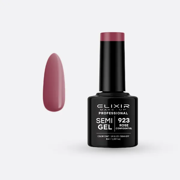 Elixir Semi Gel Ημιμόνιμο Βερνίκι 8ml – #923 (ROSE CONFIDENTIEL)
