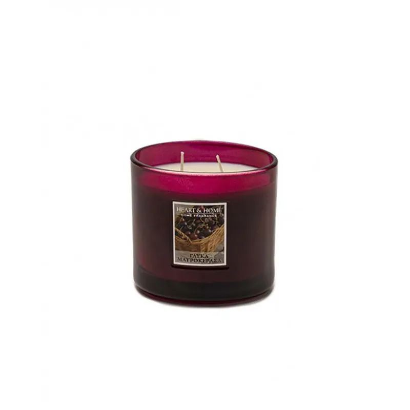 Heart and Home Άρωματικό Κερί με Διπλό Φυτίλι 40h 230gr #Γλυκά Μαυροκέρασα