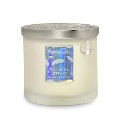 Heart and Home Άρωματικό Κερί με Διπλό Φυτίλι 40h 230gr #Φύλακας Άγγελος
