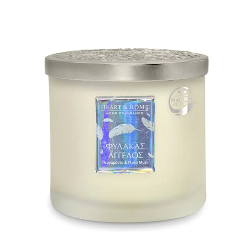 Heart and Home Άρωματικό Κερί με Διπλό Φυτίλι 40h 230gr #Φύλακας Άγγελος