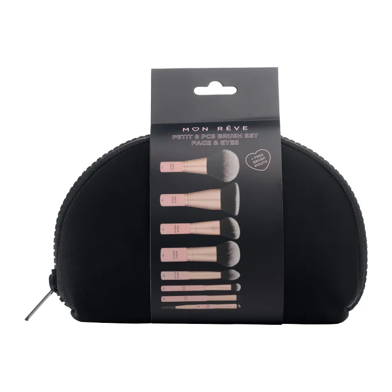 Mon Reve Les Petits 8 PCS Brush Set - Ολοκληρωμένο Σετ 8 Mini Πινέλων με Νεσεσέρ
