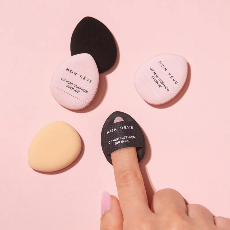 Mon Reve Makeup Sponge - Σετ 4 Μίνι Σφουγγαράκια Μακιγιάζ για Λεπτομέρειες – #07 Mini Flat Sponges