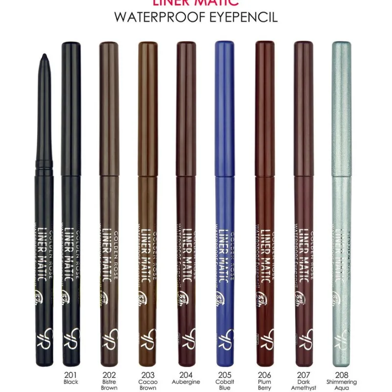Golden Rose Liner Matic Waterproof Eye Pencil - Αδιάβροχο Μηχανικό Μολύβι Ματιών – #201 BLACK